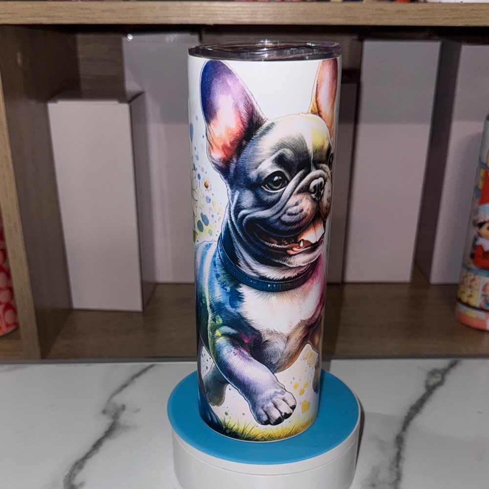 20oz French Bulldog Tumbler